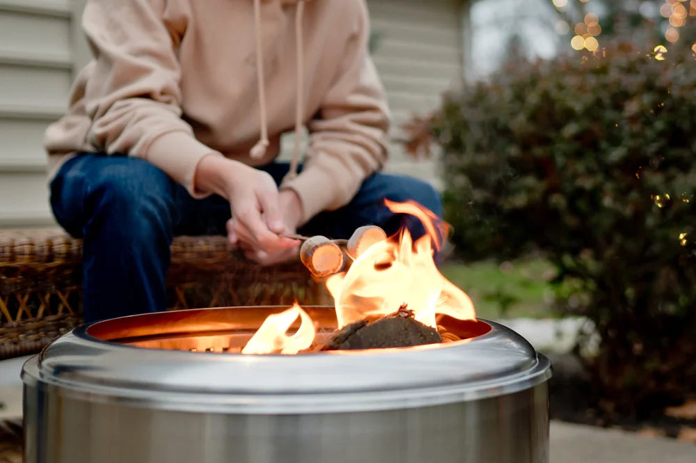 Steel Duraflame™ Stainless Smoke Fire 19" Pit, Low