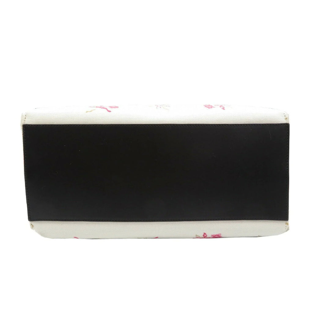 (Good) Pink Tote Loewe Pre-Owned Leather Bag Canvas White Black