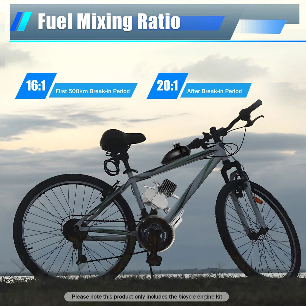 Bicycle Bike Gas Set 2-Stroke Tooth Kit Kit Bicycle Engine Full Engine 100CC (44 DIY Sprocket) Conversion Motor Motor Kit Upgrade Motorized Bike Petrol