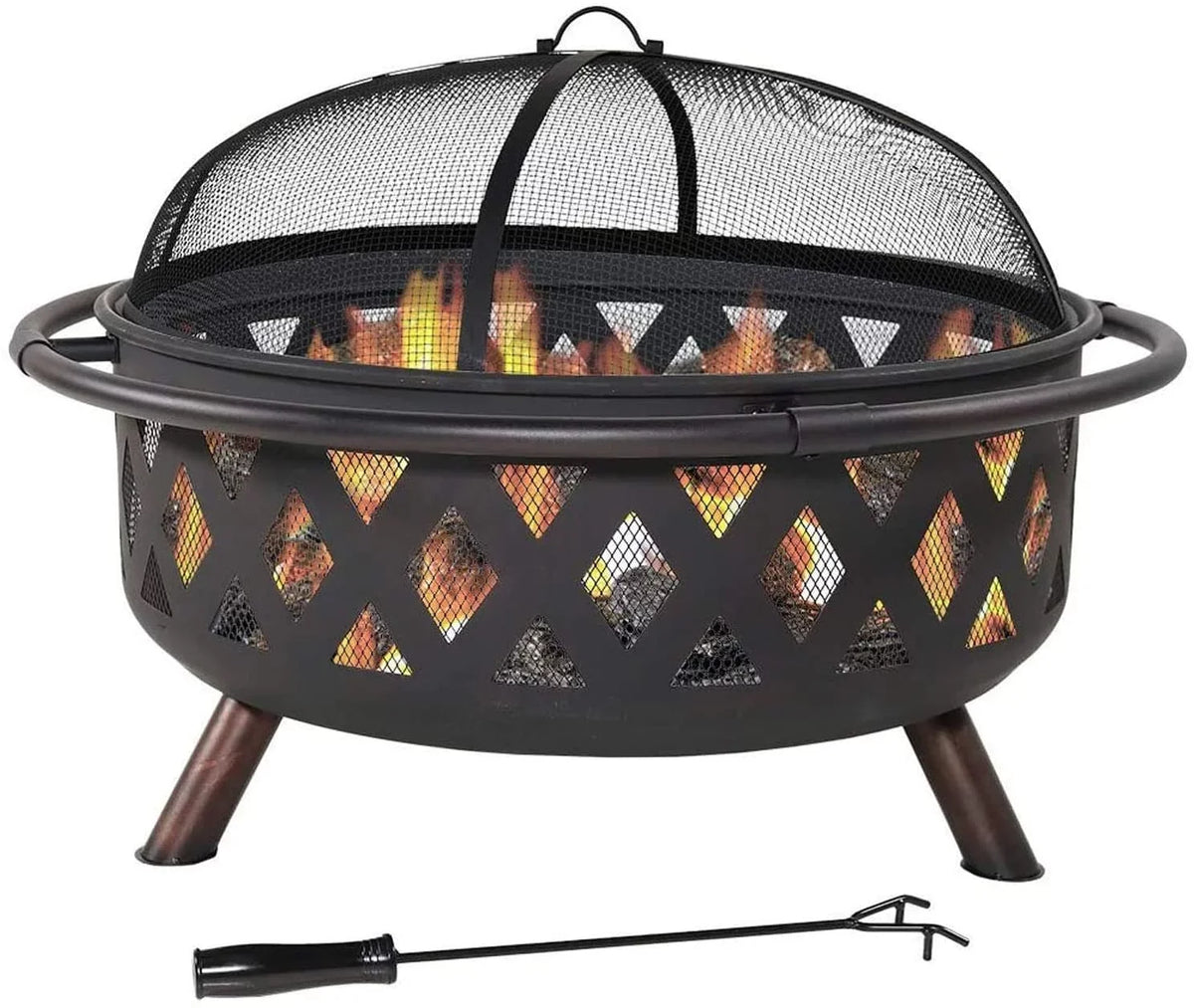 Grill And Pit Pit Efficient Metal Moveable Fire Caleb Burning Wood