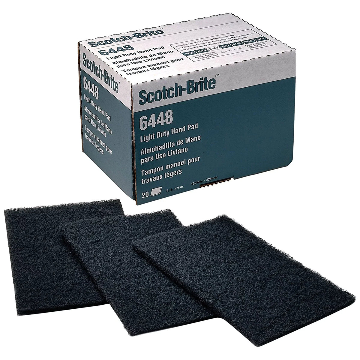 9 Scotch-Brite 6 in Pad, Sanding in L, PK60 7000121092 Hand W,