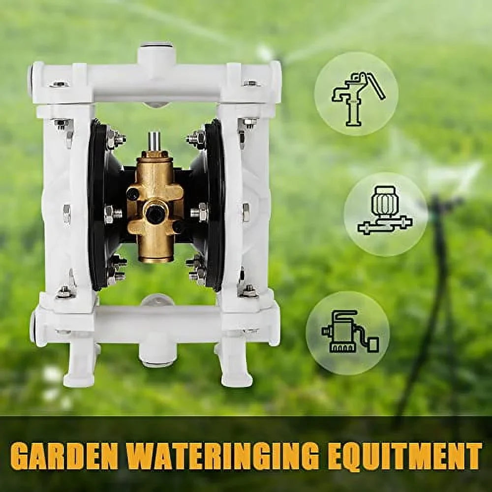 Double GYZJ by Oil Use inch Operated Nitrile Rubber Pump Transfer Chemical PTFE Air Pneumatic Outlet Dual Iron Diaphragm QBK-15 PSI 115 for 12 Dissepiment Industrial Max GPM 1/2 Waste Cast