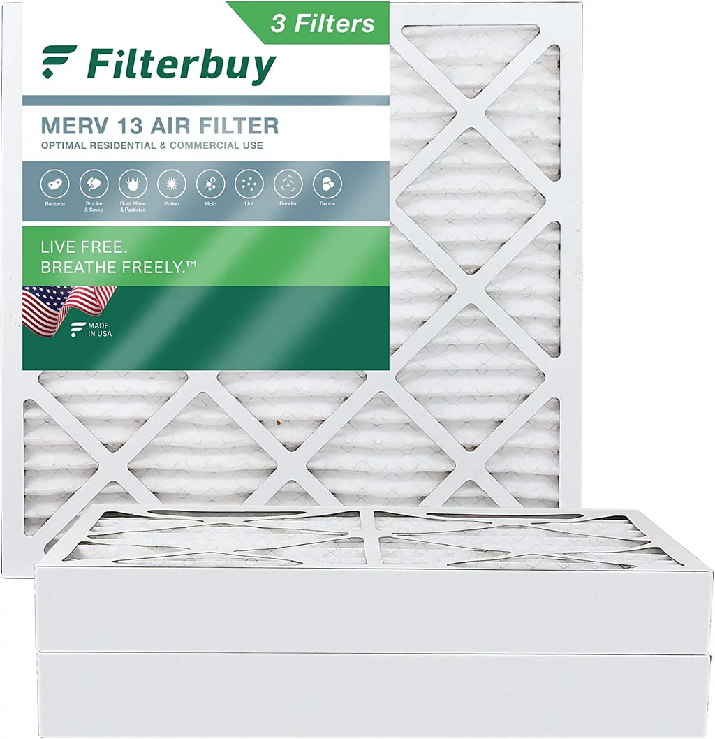 (3-Pack) AC 13 HVAC Filters 20x20x4 MERV Furnace Air Filterbuy Pleated