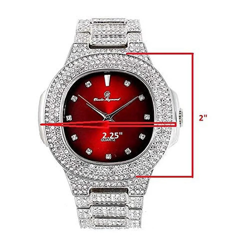 '- Bling'ed Dance Perfect Hip Blood Out Queen Red) (SLV The Set His&Hers Watch Couples ST10325/ST10364 for Hop Floor Power Flaunt and and On to Off King