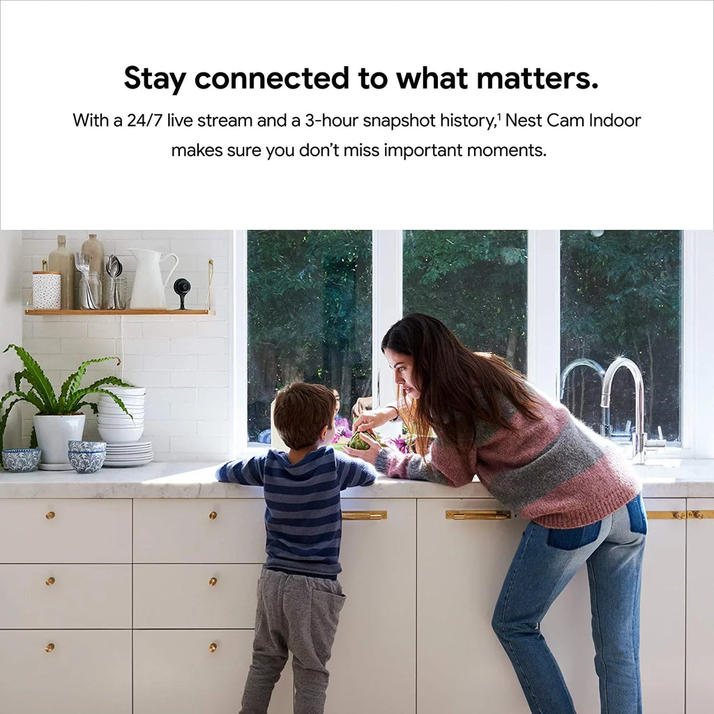 with for Cam Alerts Camera Security Camera Wired Surveillance Control Nest Mobile Get Your - 24/7 Home - Indoor and Vision Phone Indoor Night and Live Video with -