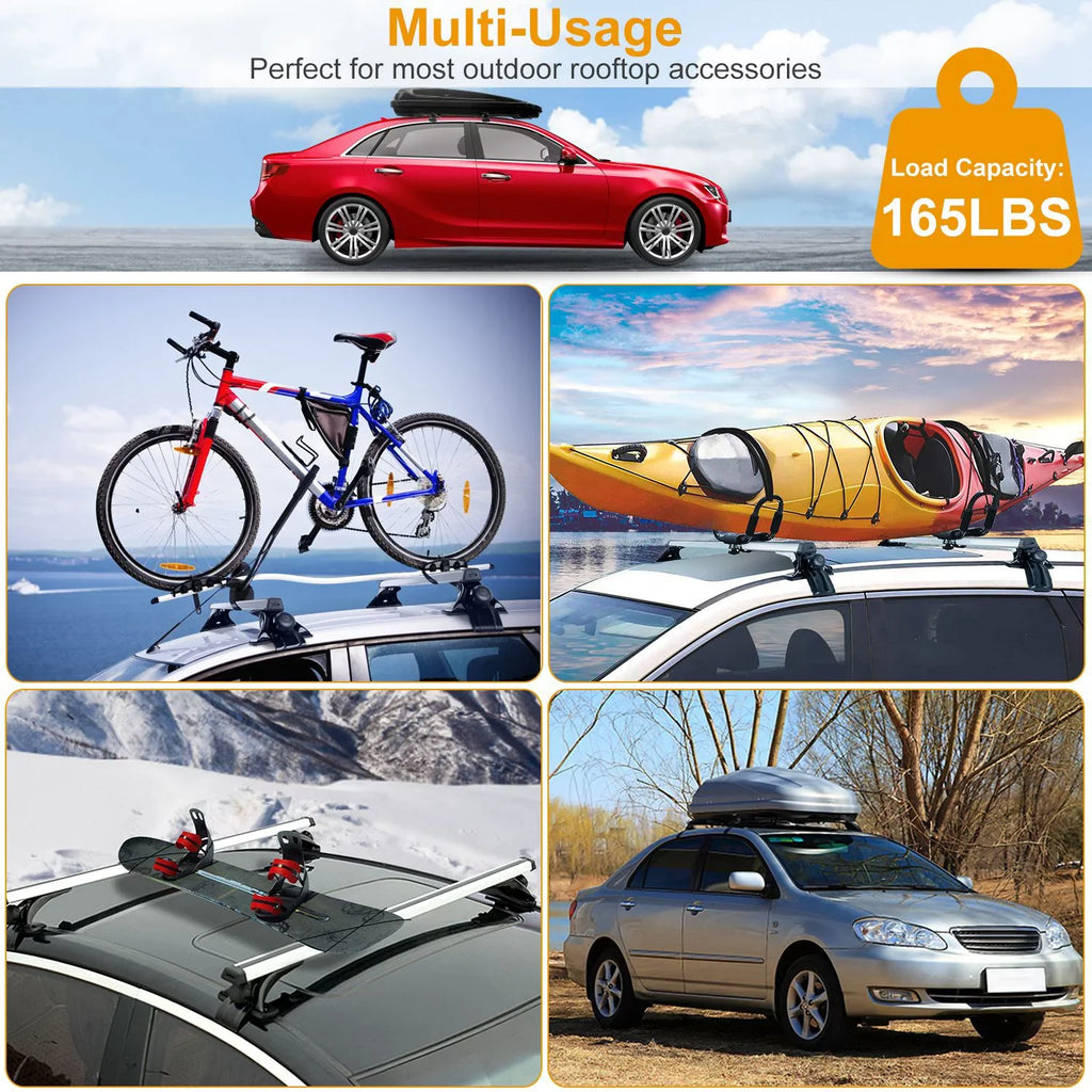 Capacity Roof Crossbars Side with Wagon Vehicle iMounTEK for Without 47.24in Rack Car 165LBS Roof Most Rack Cargo Rail Roof Aluminum Fit Carrier Car
