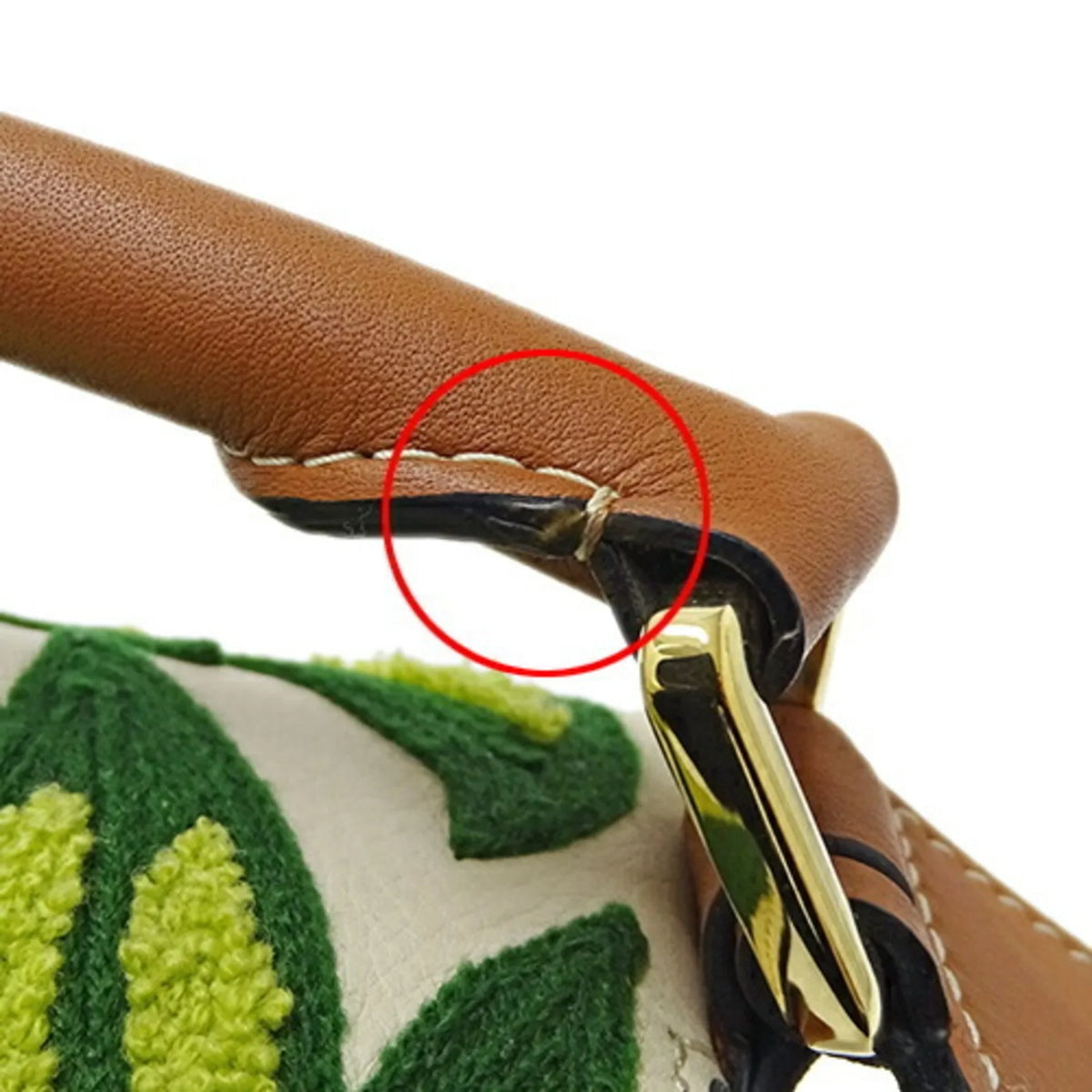 Floral Brand Puzzle Shoulder Collaboration Handbag Yellow LOEWE Pre-Owned Embroidery Small Bag Leather Women's Mini William Brown (Good) Morgan 2way Compact de