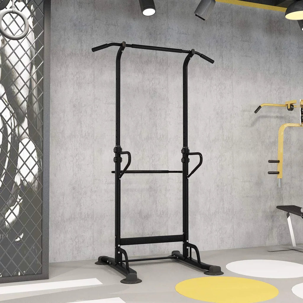 Tower Pull Workout - Power Height Training Adjustable Bar, up Wellynap Strength Equipment Black