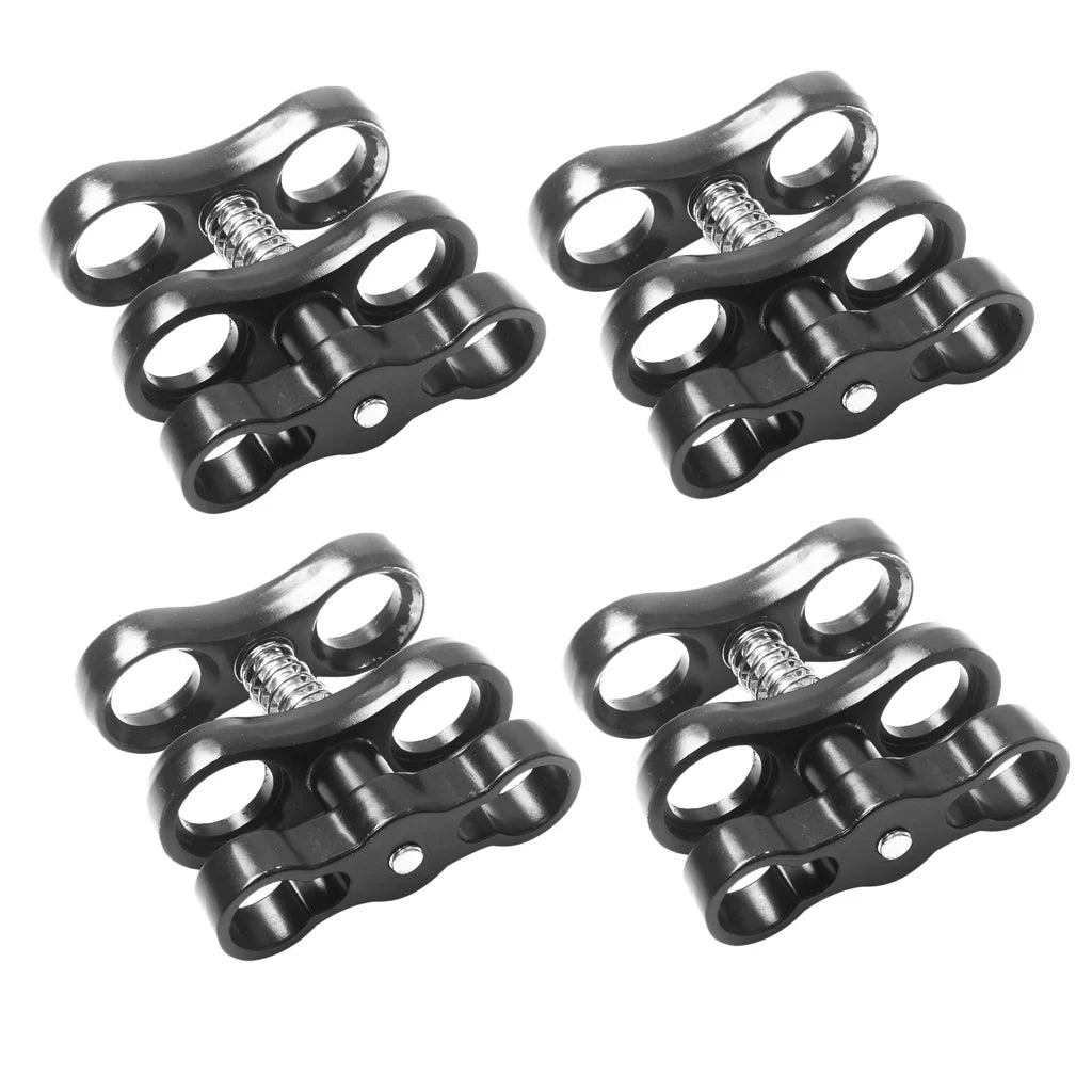 Camera Scuba 4 Pack Flashlight Clips Dive Lights Clamps Set Butterfly Diving Arm