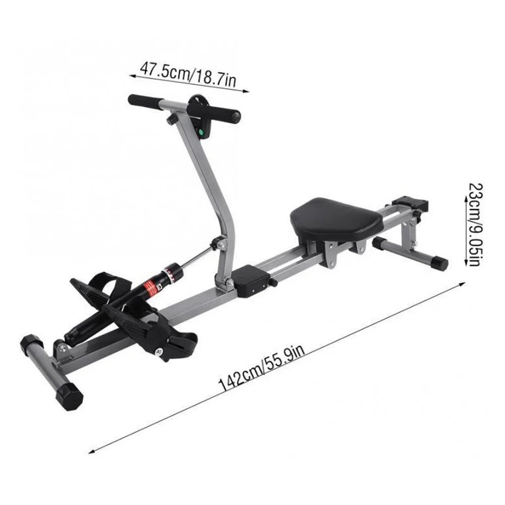 Bar Exercise Home Rowing Machine Single Cardio Folding Mute Workouts Rower for