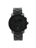 Steel 43mm Dial Movado Mens 3600048 Resin Black Quartz Plastic Watch Bold