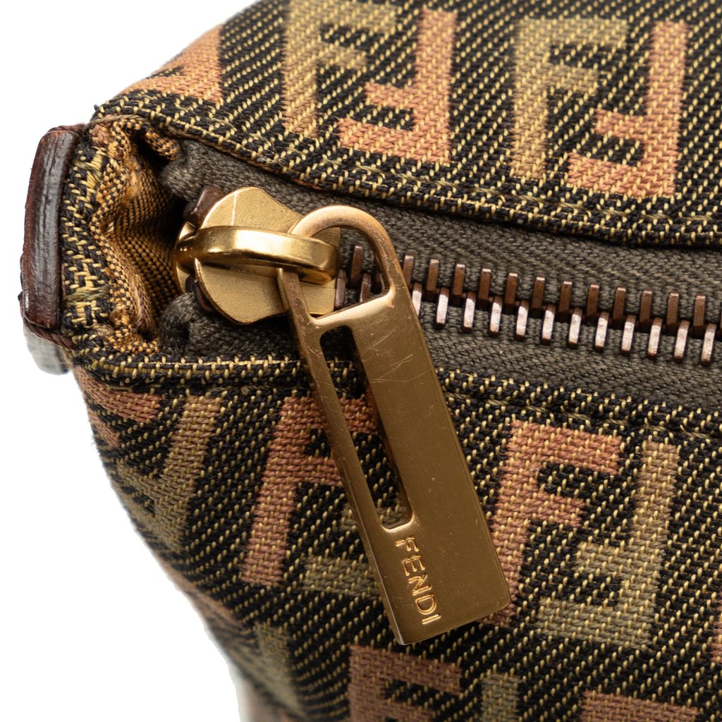 (Good) Green Tote Zucchino Bag Canvas Unisex Roll Fendi Braided Pre-Owned Tote Authenticated Fabric