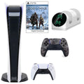 PlayStation Dock Dual and with GOW Digital Console 5 Charging Extra Dualsense Controller Camo Gray