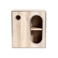 Modern Wooden Storage Cubby with Cut-Out Handles