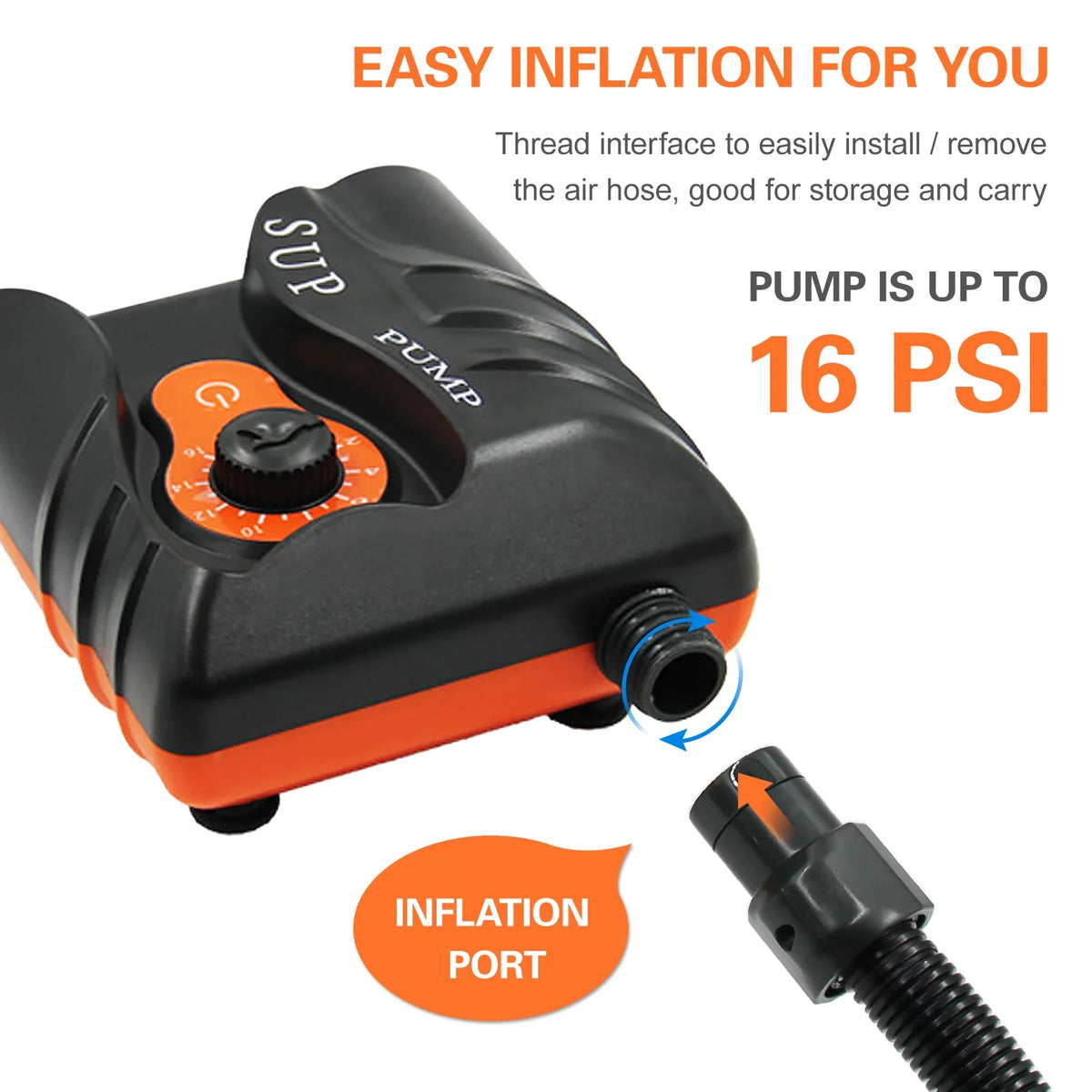 Boats Goolrc Electric Pump 16 Air for and Pump Nozzles 6PCS with Inflatables Inflation PSI