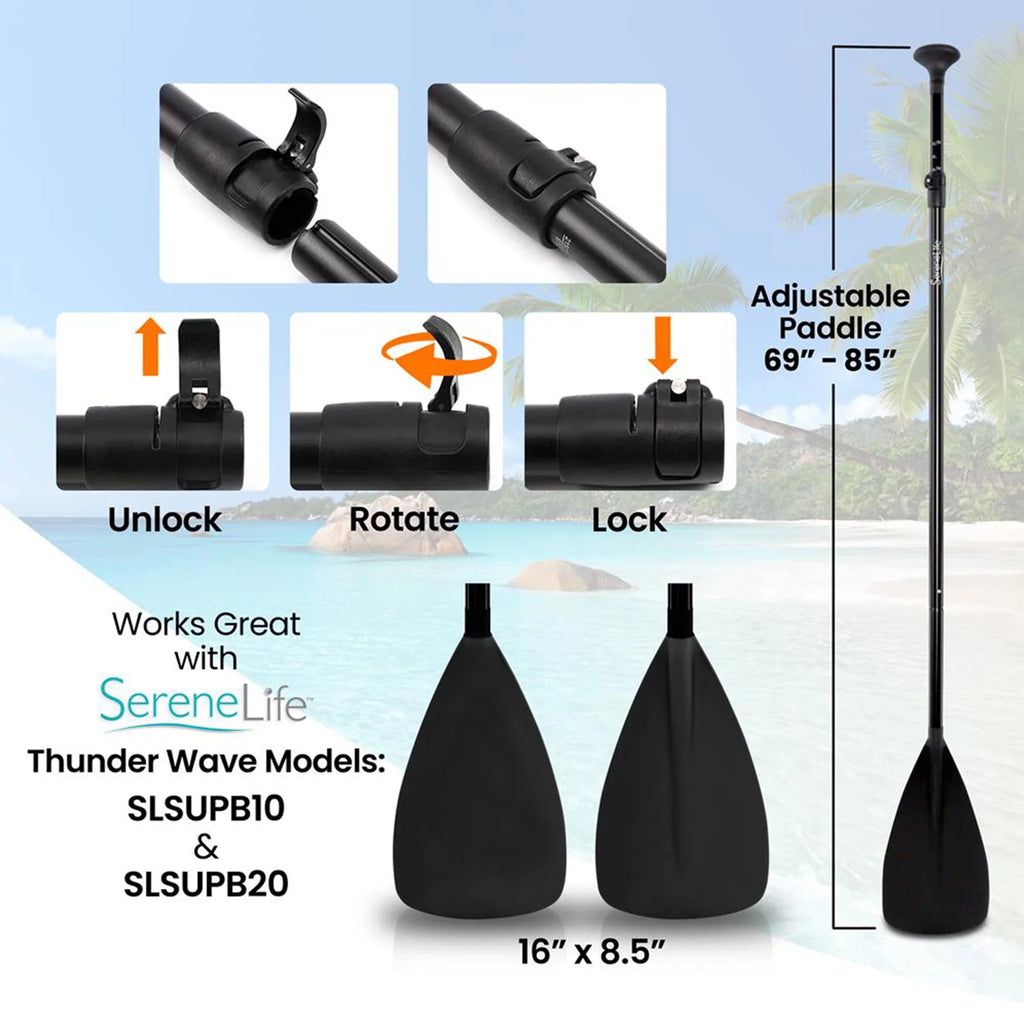 with Adjustable Boards Up for Stand Universal Paddle Height Oar Serenelife