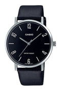 LEATHER GENERAL BAND WATCH MTP-VT01L-1B2 CASIO BLACK MEN