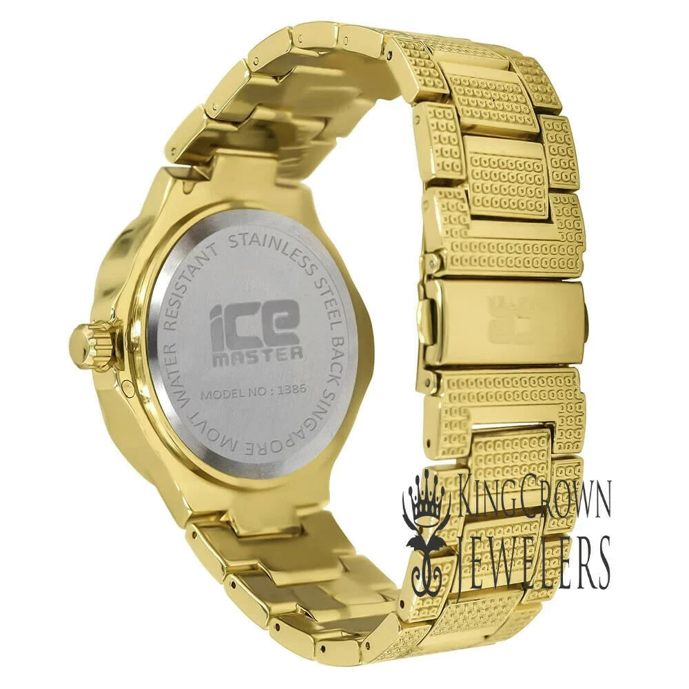 Watch Gold Jojino Tone 14K Diamonds Band Yellow Simulated Resistance Jojo Metal Rodeo liquid Joe