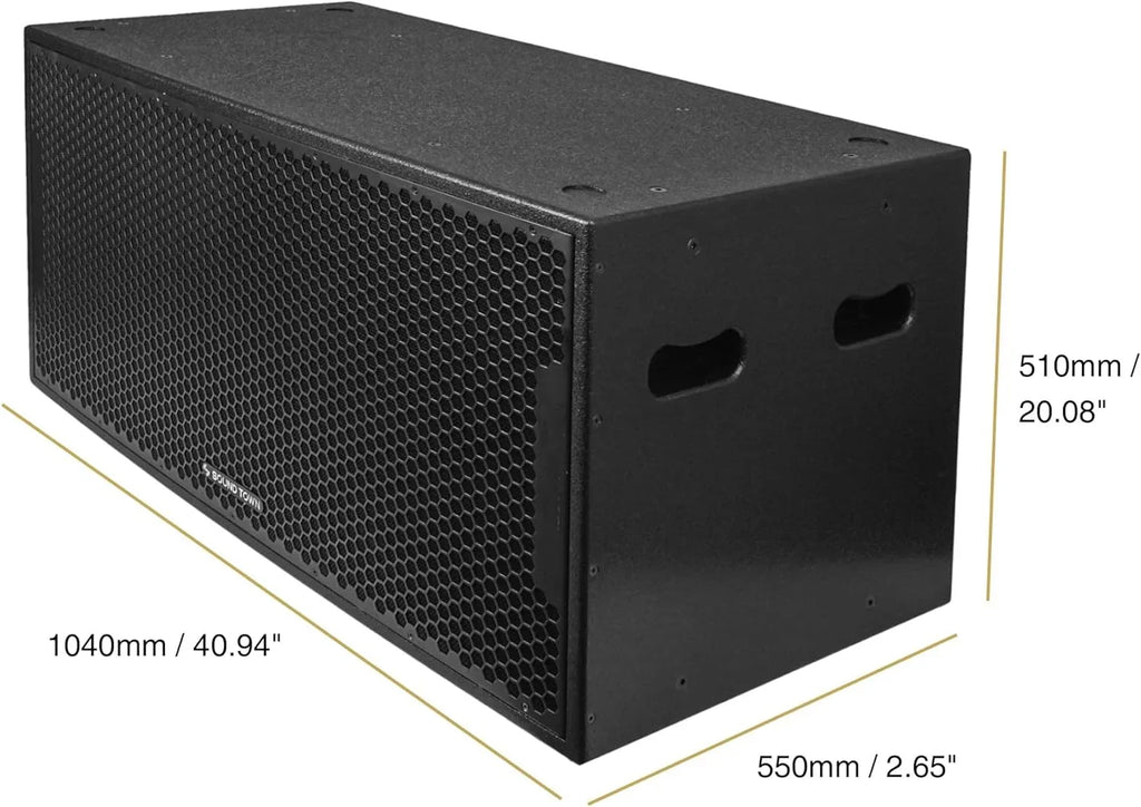 3200W Powered Dual Bars, (CARME-218SBPW) Series Concert, Town DSP, Reinforcement, Clubs, Plywood, with 4" Stages, 18" Coil, Subwoofer Class-D, Voice for Black PA/DJ Sound Birch CARME Bass 2-Channel