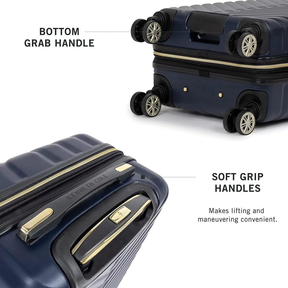 Navy, Checked Lightweight Checked Hardside Kenneth 28-Inch REACTION Square Chevron Luggage, 28-Inch Expandable Cole Madison Spinner Navy