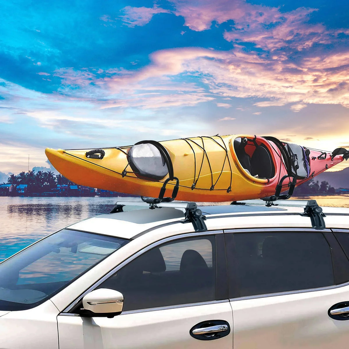 Capacity Roof Crossbars Side with Wagon Vehicle iMounTEK for Without 47.24in Rack Car 165LBS Roof Most Rack Cargo Rail Roof Aluminum Fit Carrier Car