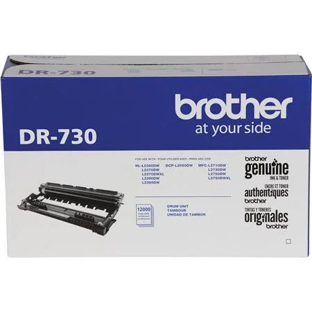 Brother DR730, Unit, Yields 12,000 Pages, Up Drum Genuine to Black