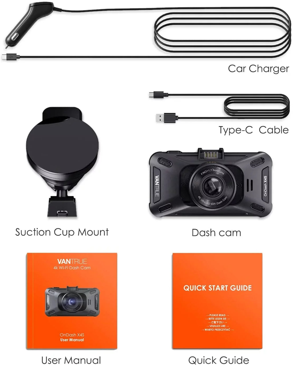 Dash Parking W) for Car 2160PX30FPS 5 Vantrue Vantrue Camera with UHD GPS, Dash (X4S Vision WiFi Cam Monitor, Wireless 24/7 with Cars, G-sensor and WDR, APP, Superior Night Cam Ghz/2.4Ghz 4K