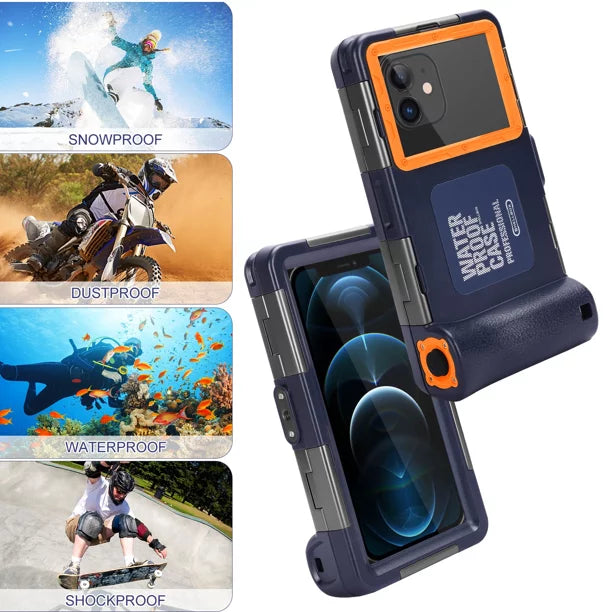 Protective Up LCD Housing Photo with Panasonic Inch Swimming Phones P77 all Underwater Video UrbanX Diving Snorkeling Case Waterproof Surfing to 6.9 [15m/50ft] Professional And Lanyard for