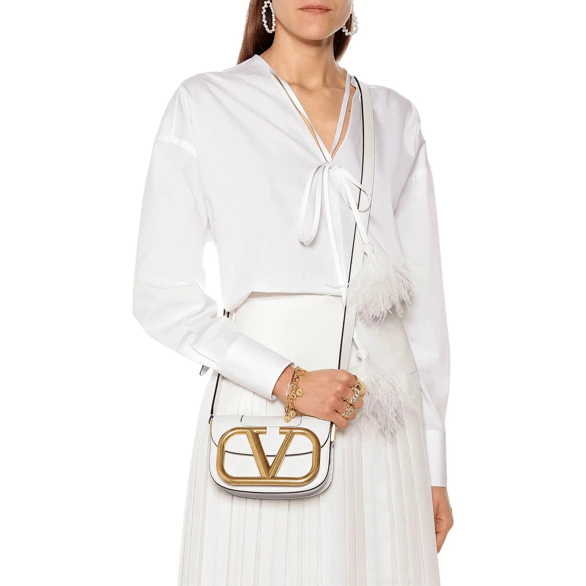 Supervee Ivory Small New Crossbody Leather Garavani Bag Valentino