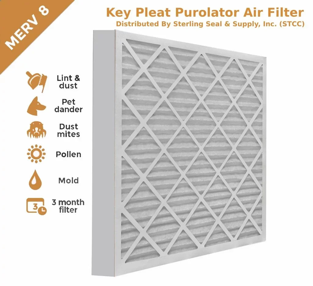 '- Purolator 18x25x2 Pack) MERV (6 8 Air Filter Pleat Key