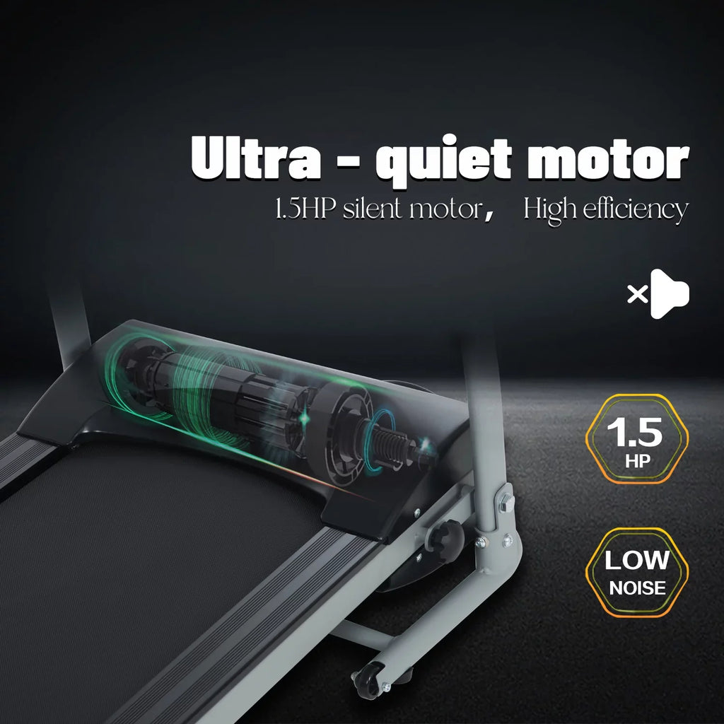 Machine, Running Inolait Folding Black Treadmill 1.5HP Electric
