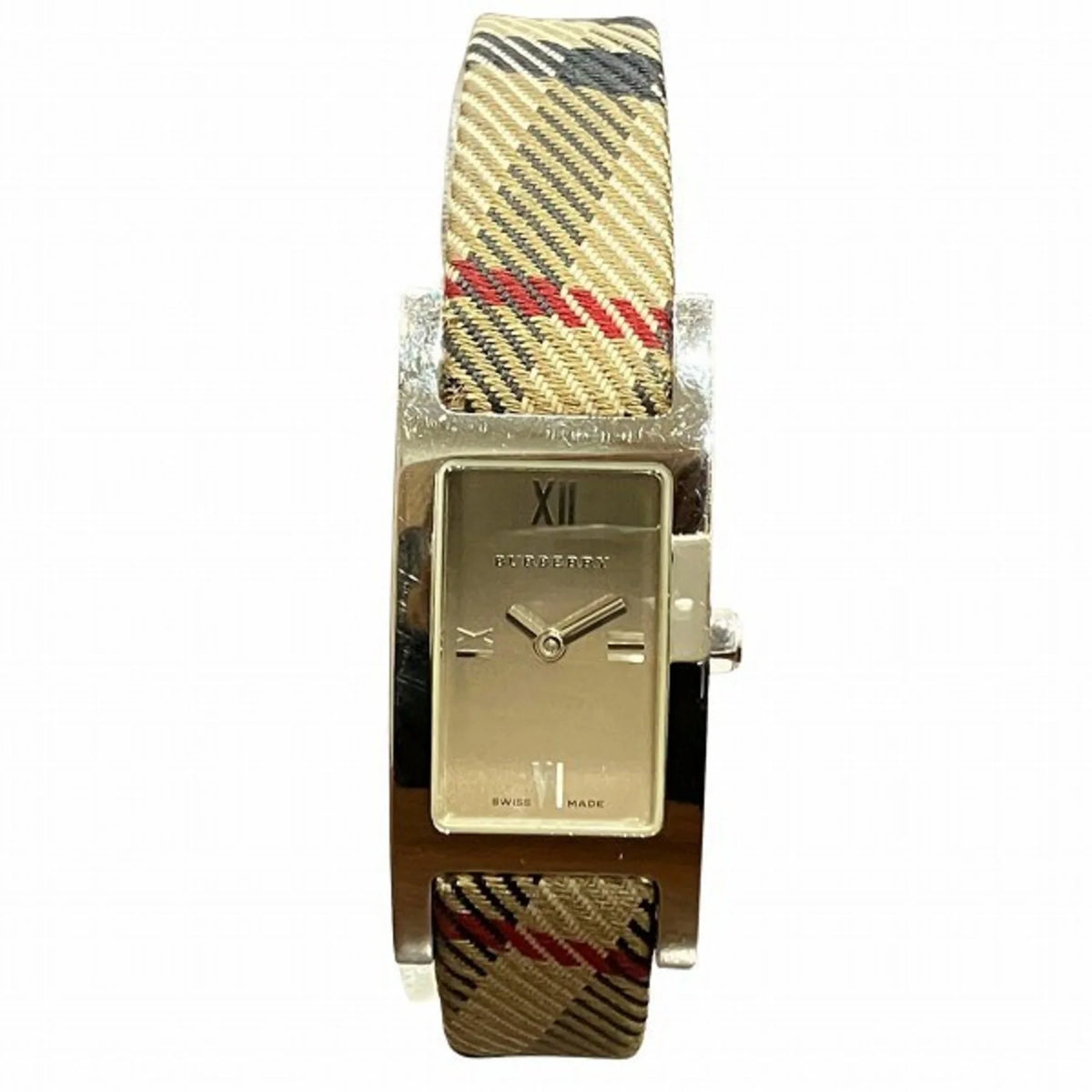 BU1015 Pre-Owned Check Square Women's Watch (Good) Quartz Burberry