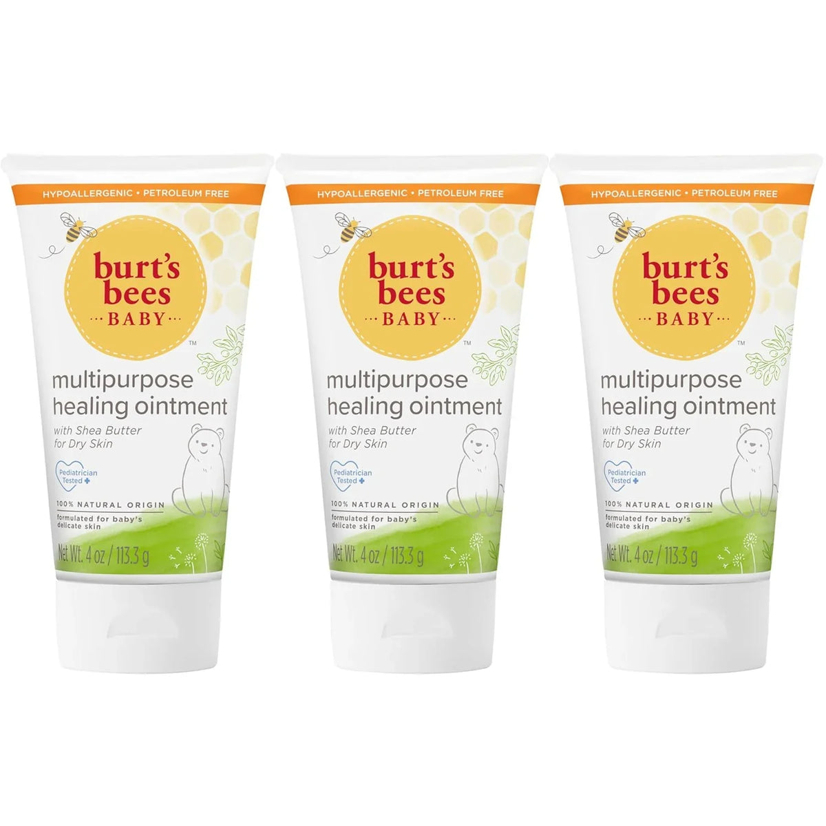 Eczema 4 Healing Bees Burt's Oz Plant Diaper & 3) 3) Formula, Softens Safe, Dry (Pack Pediatrician of Balm, Shea Based Skin, (Pack 4 Ointment Calms with Butter, of Multipurpose Tested, Ounce Baby