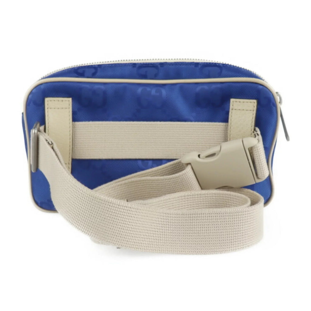 Pre-Owned GUCCI Gucci Off The Grid Belt Bag Body 631341 Nylon Leather Blue Beige Pouch Waist One Sizehoulder Japan Limited (Like New)