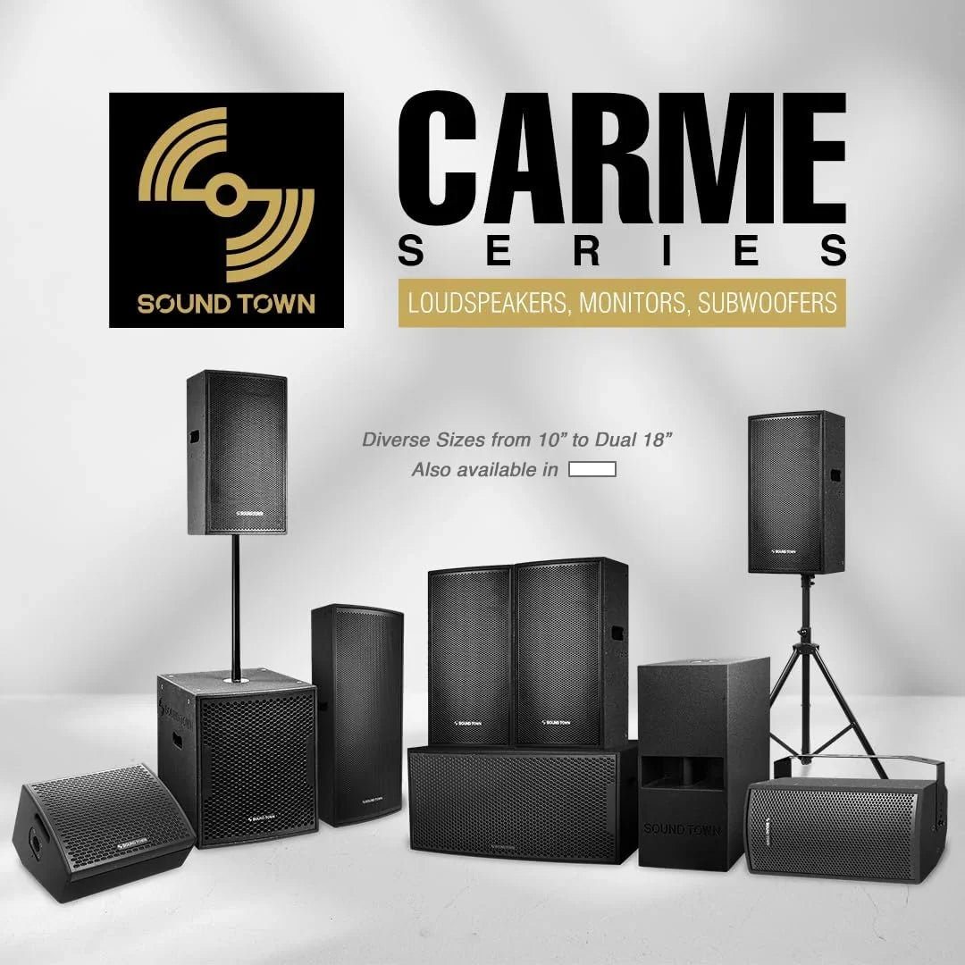 3200W Powered Dual Bars, (CARME-218SBPW) Series Concert, Town DSP, Reinforcement, Clubs, Plywood, with 4" Stages, 18" Coil, Subwoofer Class-D, Voice for Black PA/DJ Sound Birch CARME Bass 2-Channel