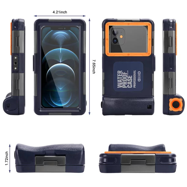 Protective Up LCD Housing Photo with Panasonic Inch Swimming Phones P77 all Underwater Video UrbanX Diving Snorkeling Case Waterproof Surfing to 6.9 [15m/50ft] Professional And Lanyard for