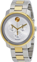 Movado Men's BOLD Metals Chronograph Watch with Printed Index Dial, Sizeilver/Grey/Gold (3600432)
