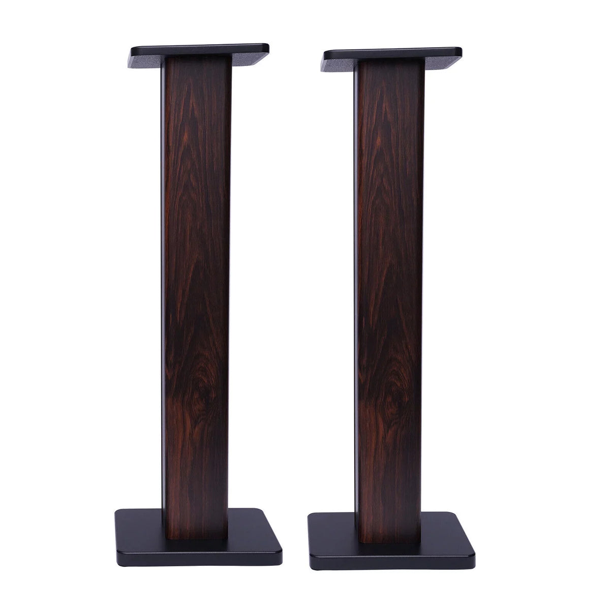 for Surround Shelf Wood 36" & Pair Book Speakers 1 Walnut Stands Sound Speaker Black