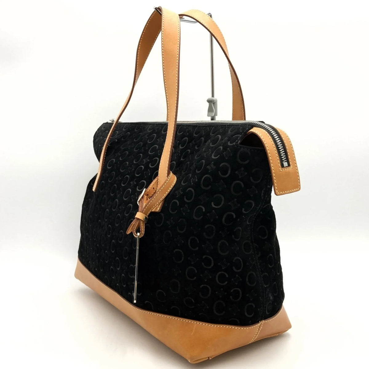 MC00 fashion Pre-Owned ladies leather suede C macadam (Good) USED handbag bag black tote 1 CELINE