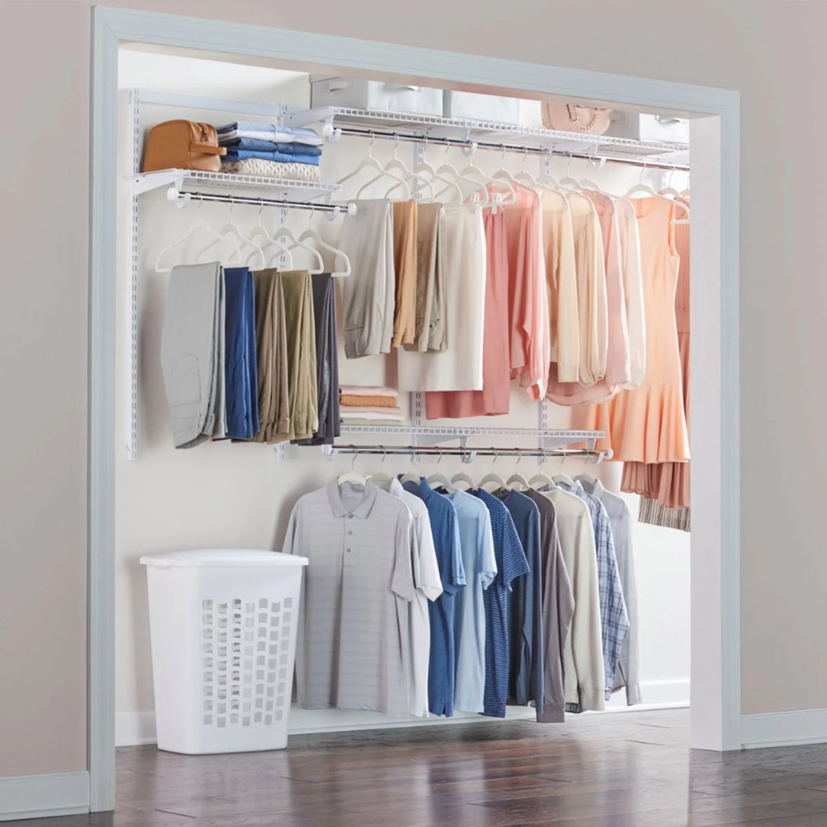 Rubbermaid Closet Ft Kit, 4 8 Configurations to (2 Custom White Pack) Organizer
