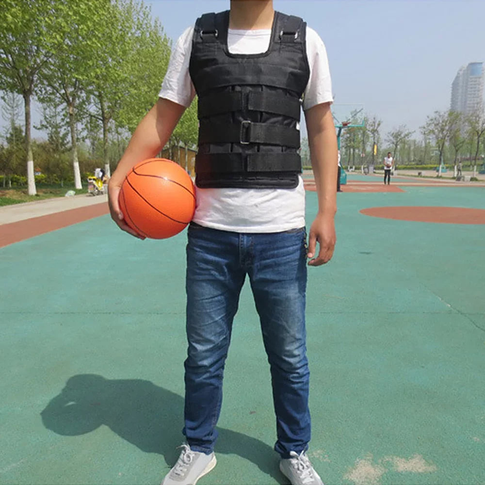 Load Vest Exercise Cloth Adjustable Empty Weighted Oxford Max Jacket 50kg for Lixada Training Strength