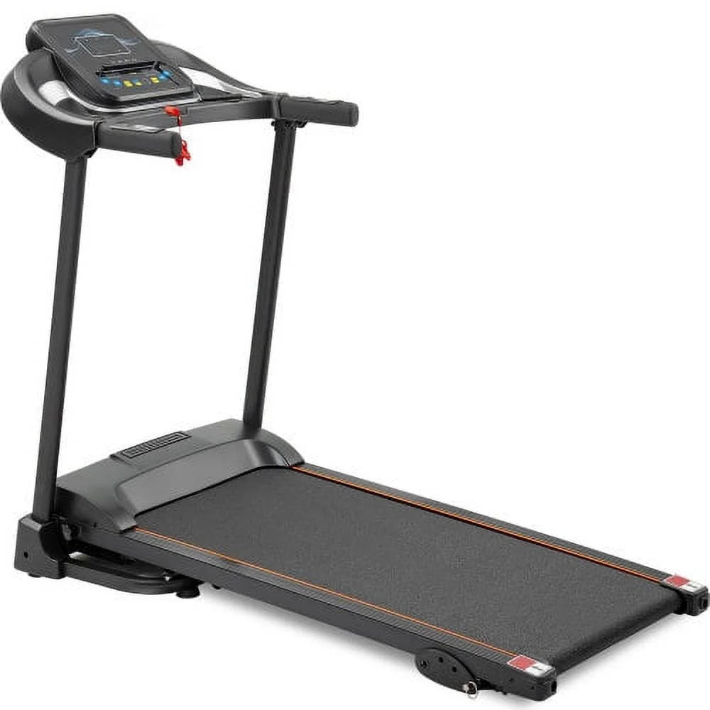 and Incline Running with Motorized Compact Machine LCD Folding Jogging Audio display Large Treadmill Easy Adjuster Speakers