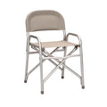 Lightweight Folding Chair with Fabric Seat and Steel Frame