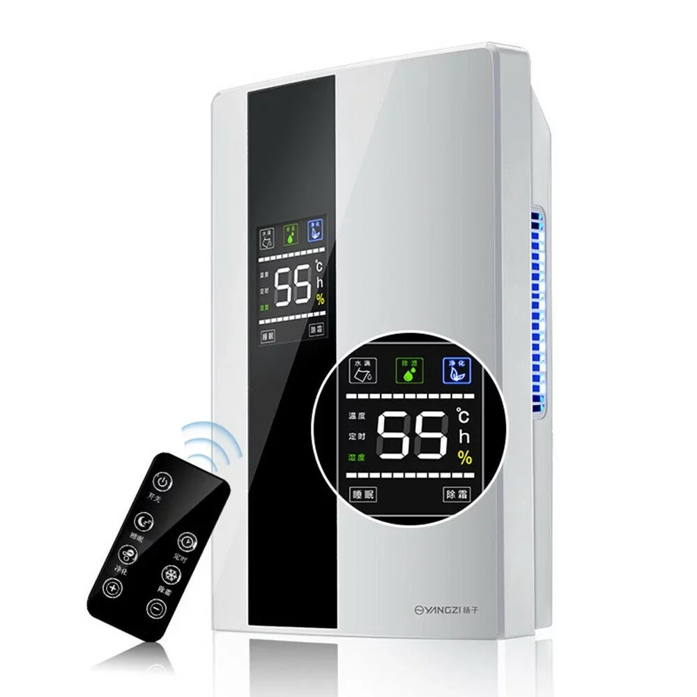 Quiet for 2.2L Dehumidifier Bedroom, Remote W/ Room, 90W Living Sleep Dehumidifier Mode Home fits Intelligent