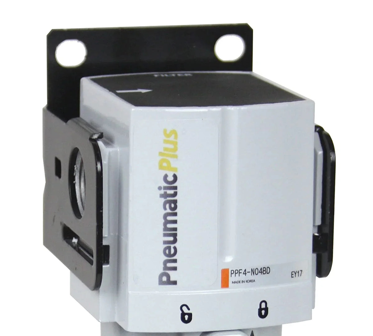 Bowl, Drain, 5 Air Manual Compressed Poly - Miniature Bracket PneumaticPlus NPT Filter PPF2-N02B 1/4" Particulate Micron,