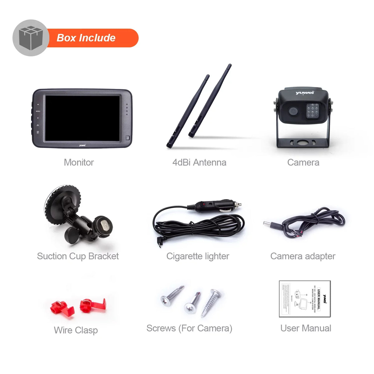 for RVs Full with Digital Backup Monitor Trailer, Color Camera Wireless WirelessCam5 Yuwei 5-inch System