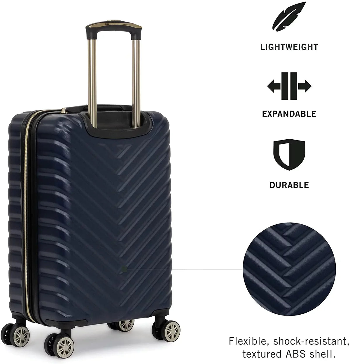 Navy, Checked Lightweight Checked Hardside Kenneth 28-Inch REACTION Square Chevron Luggage, 28-Inch Expandable Cole Madison Spinner Navy