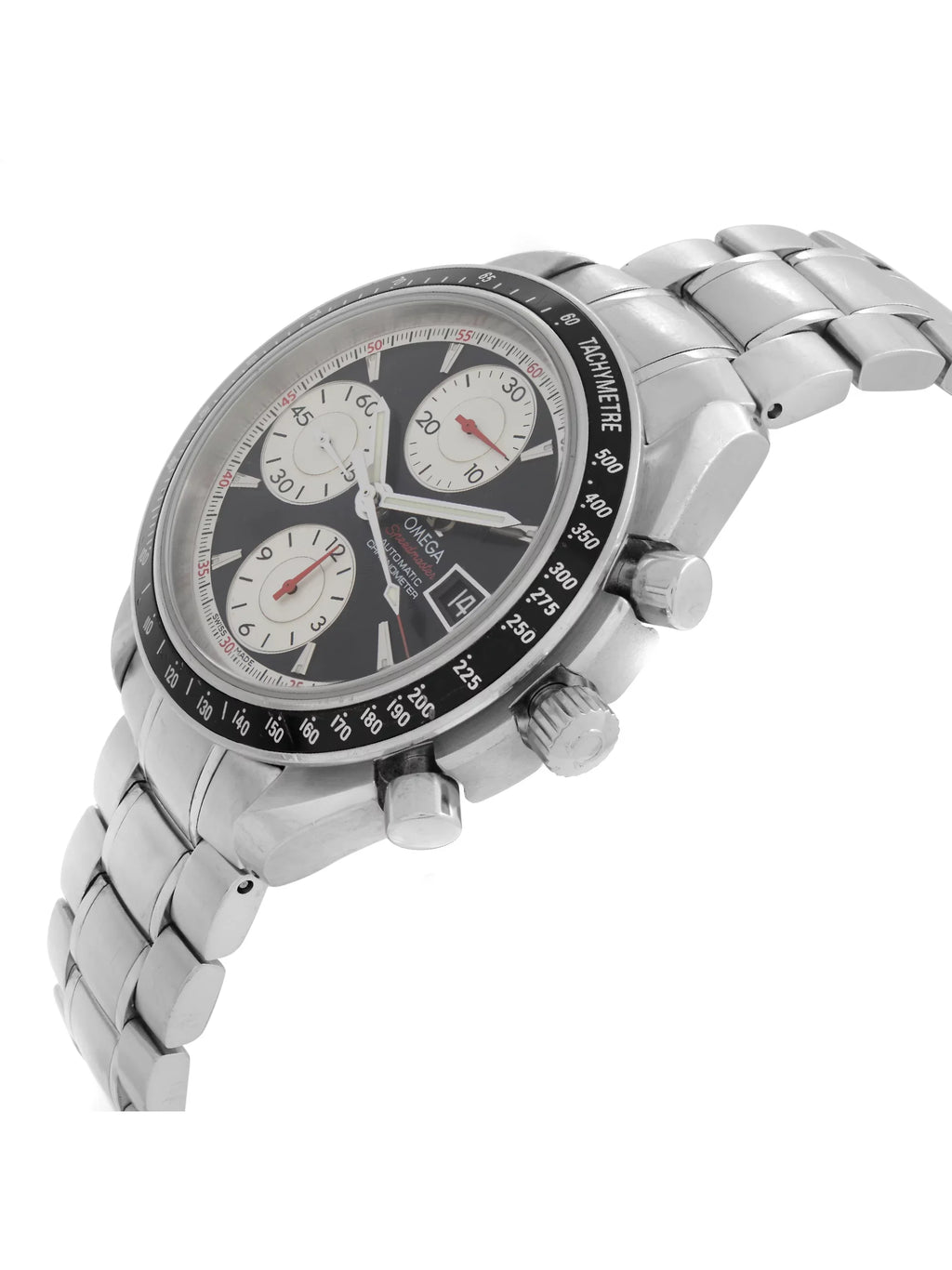 Automatic Omega Speedmaster Mens 40mm Panda Black Steel 3210.51.00 Dial Watch