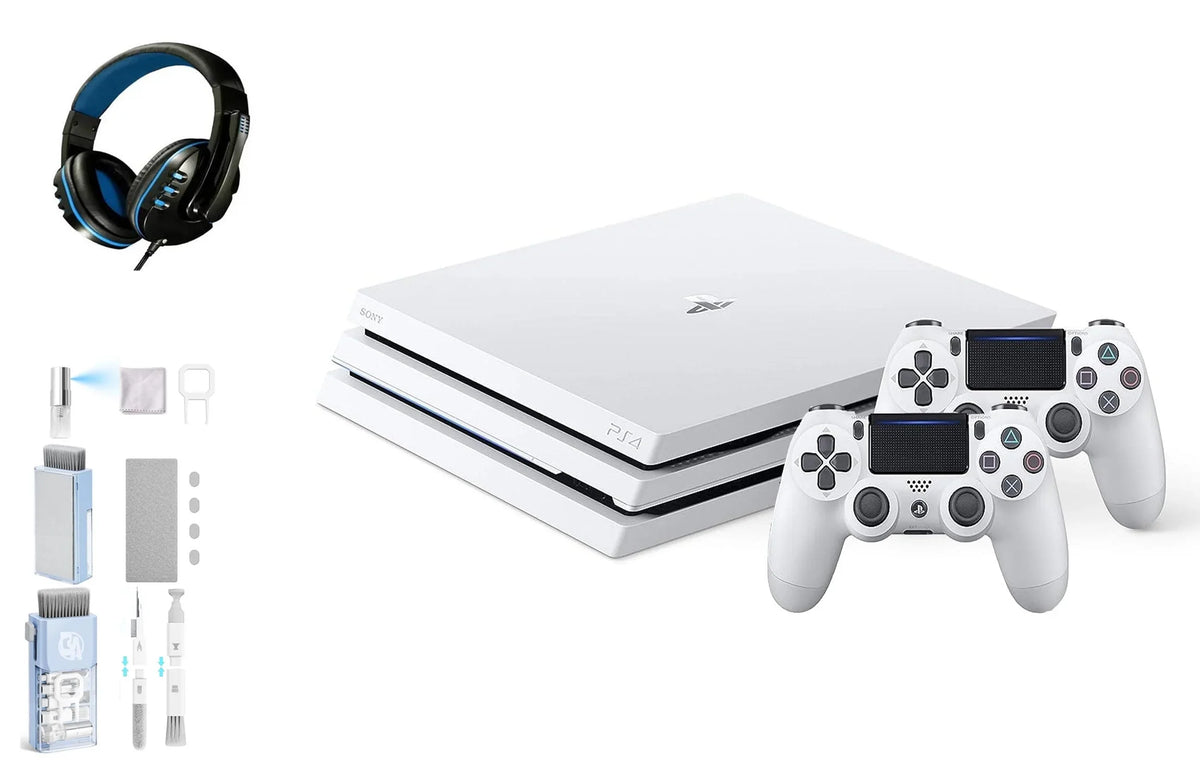 Headset Gaming Cleaning Console Bundle White Pro New BOLT 2 Controller With Like Kit 1TB Glacier PlayStation AXTION 4