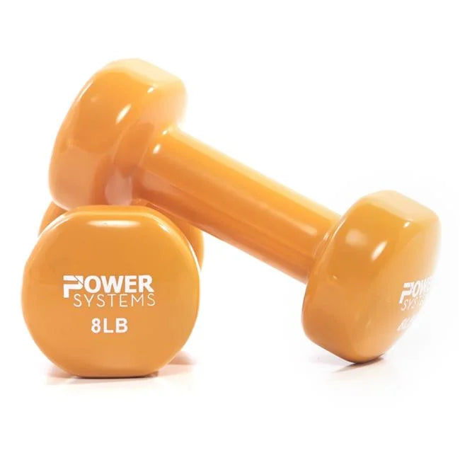 15 Set lbs - 2 Dumbbell, Vinyl Deluxe Coated Purple of